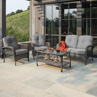 furniture sunroom seating indoor sets sofa wayfair patio cushions piece narvaez sectional outdoor